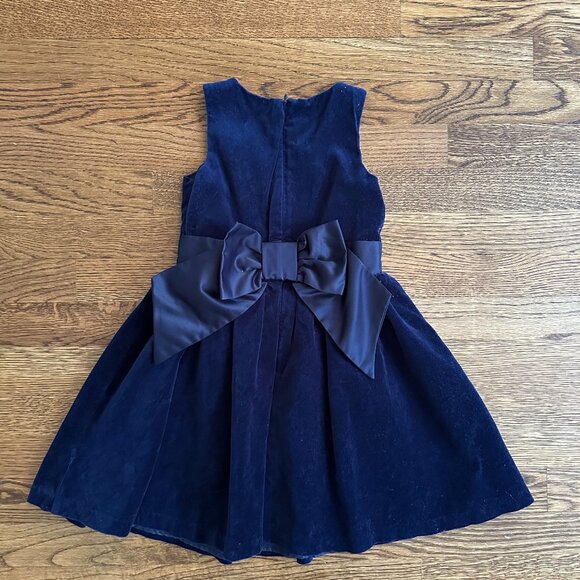 Size 4 Gymboree Blue Party Dress with Bow - Picture 3 of 5